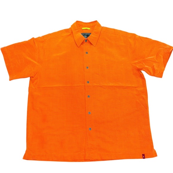 Royal Robbins Button Up Orange Plaid Shirt Short Sleeve Men’s  Large - Picture 1 of 11